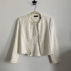 Theory White Tweed Jacket Small